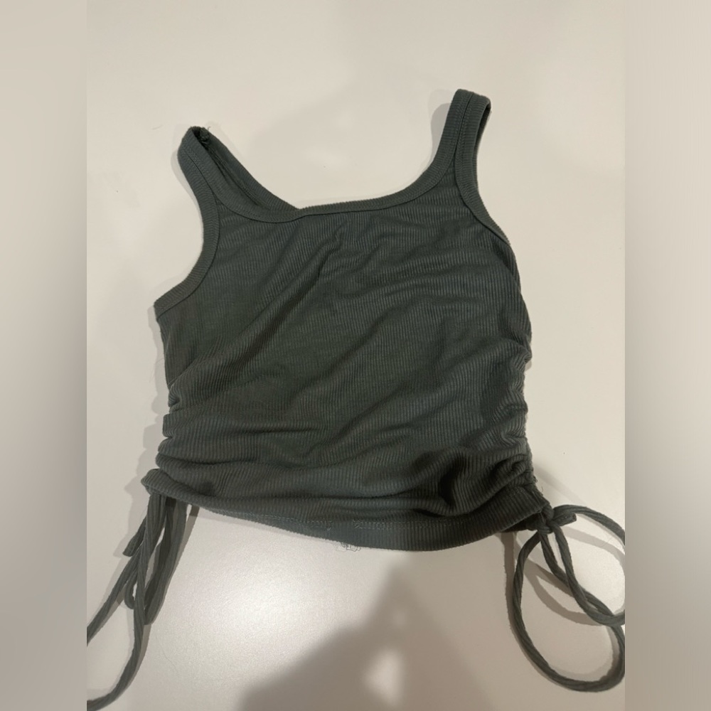 Army green princess Polly crop top